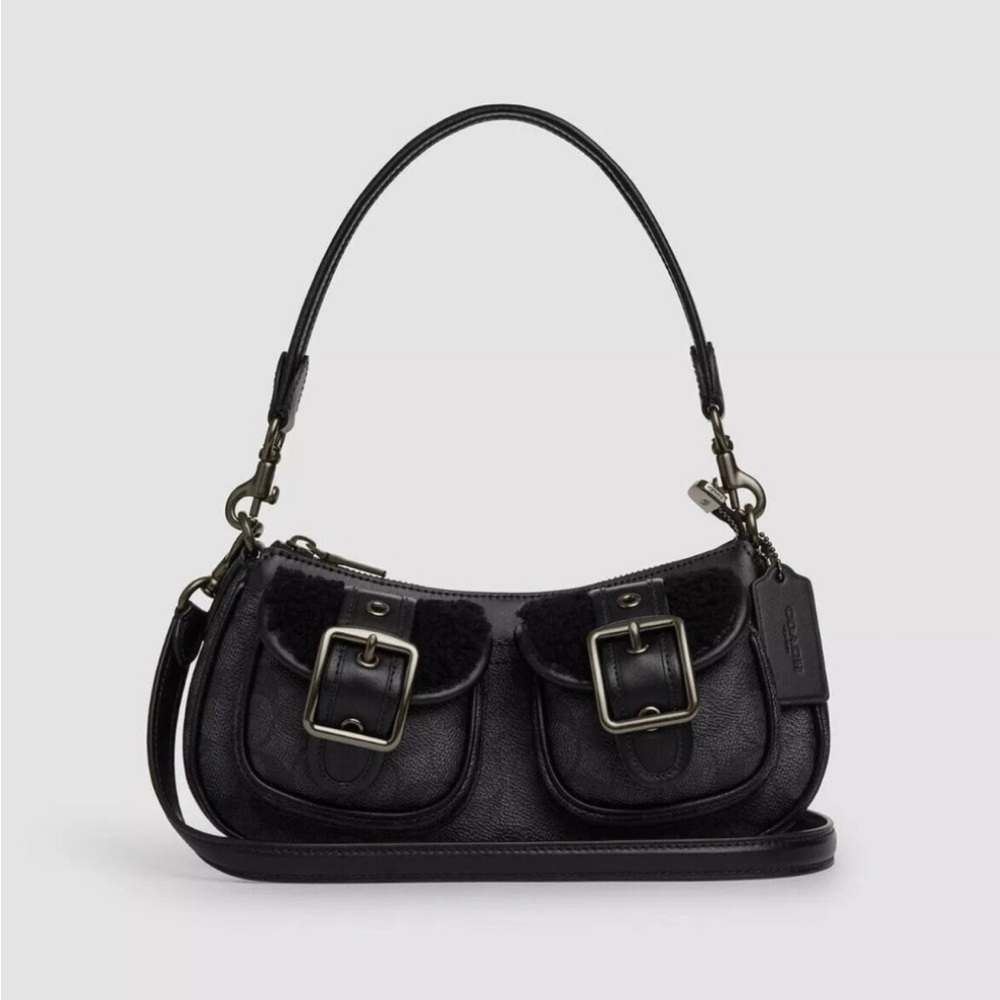 Coach Ashton Bag In Signature Canvas CY658 Charcoal/Black